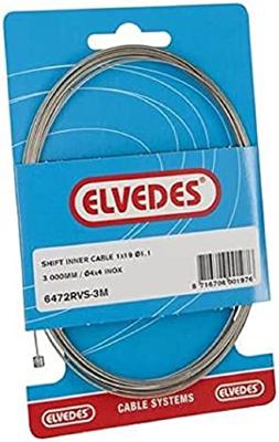 Elvedes Cable Systems BV Schakel binnenkabel elvedes 3000mm rvs ø1,1mm shimano / sram nippel (op kaart) - zilver Elvedes Cable Systems BV Schakel binnenkabel elvedes 3000mm rvs ø1,1mm shimano / sram nippel (op kaart) - zilver