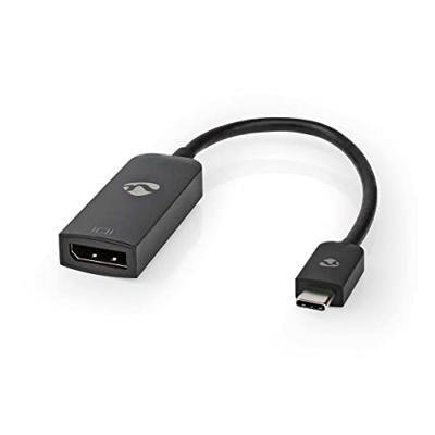 USB-Adapter | USB 3.2 Gen 1 | USB-C© Male | DisplayPort Female | 0.20 m | Rond | Vernikkeld | PVC