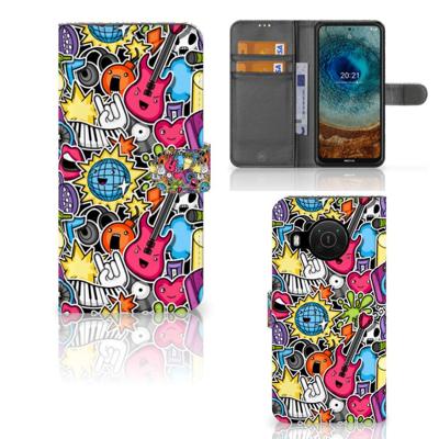 Nokia X10 | Nokia X20 | Wallet Case | met Pasjes | Punk Rock Nokia X10 | Nokia X20 | Wallet Case | met Pasjes | Punk Rock