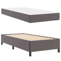 Bedframe met matras met matras Grijs 90 x 200 cm Kunstleer - thumbnail