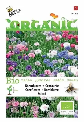 Zaden Organic Centaurea Korenbloem gemengd (BIO) Buzzy - Buzzy
