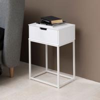 Bendt Nachtkastje 'Nathan' met 1 lade, kleur Wit - thumbnail