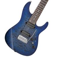 Ibanez AZ427P2QM Premium Twilight Blue Burst 7-snarige elektrische gitaar met gigbag - thumbnail