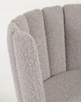 Kave Home Eetkamerstoel 'Aniela' Bouclé, kleur Grijs - thumbnail