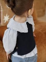 Gestreepte babyblouse in seersucker blauw, gestreept - thumbnail