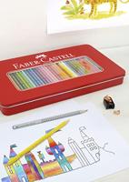 Faber Castell fc-115824 kleurpotlood faber-castell castle zeskantig metalen etui met 24 stuks - thumbnail
