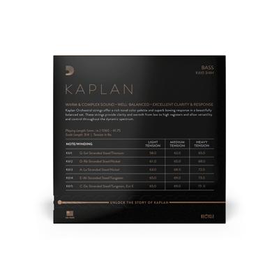D'Addario K610 3/4H Kaplan Bass String Set , Heavy Tension Kaplan Contrabas D'Addario K610 3/4H Kaplan Bass String Set , Heavy Tension Kaplan Contrabas