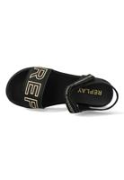 Replay Sandalen JT420008S-0168 Zwart / Goud-32 maat 32 - thumbnail