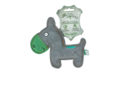 Holland Animal Care Tiny Doodles Doggy - Doodles Donkey - Hondenspeelgoed - Hondenspeelgoed met piep - Groen - 17 cm - thumbnail