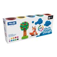 Plasticine Spel Milan Soft dough 913510B Geel Blauw Multicolour 85 g Plantaardig (10 Stuks) - thumbnail