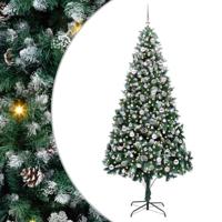 VidaXL Kunstkerstboom groen 240 cm pvc en staal en kunststof - thumbnail
