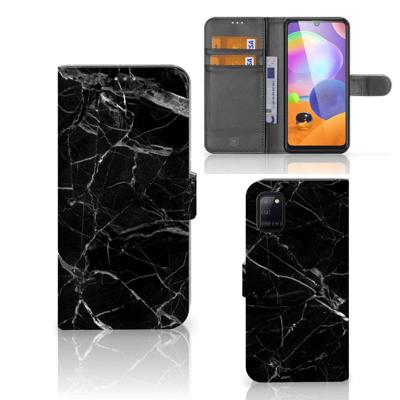 Samsung Galaxy A31 | Bookcase | Marmer Zwart - Origineel Cadeau Vader