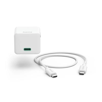 Hama Snellader met oplaadkabel USB-C mini-oplader PD 20 W 1 m Oplader Wit Hama Snellader met oplaadkabel USB-C mini-oplader PD 20 W 1 m Oplader Wit