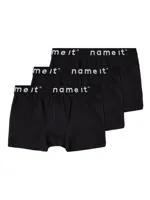 Name it 3-pak jongens boxershorts - Basic - Katoenen jongens onderbroeken - Zwart - Grijs - Donkerblauw - thumbnail