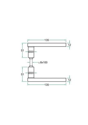 Krukpaar LAURA rvs mat