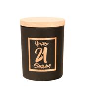 Paperdreams Geurkaars klein roze/zwart - 21 jaar - thumbnail