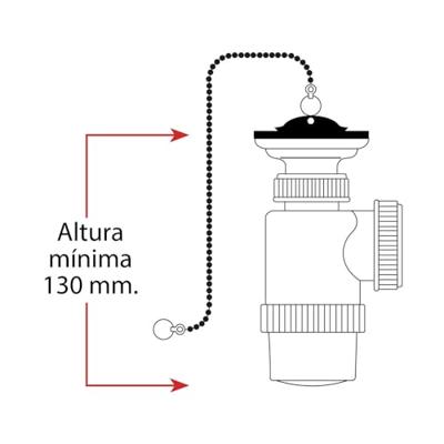 Washbasin Siphon Mirtak v70 Plastic PVC