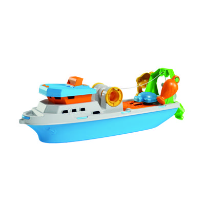 Basic Vissersboot + 3 vormpjes 40 cm