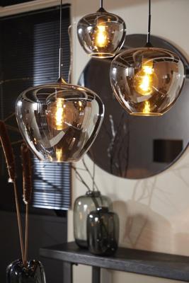 Light & Living Hanglamp 'Mayson' Ø18cm, kleur Smoke Light & Living Hanglamp 'Mayson' Ø18cm, kleur Smoke