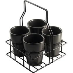 Gusta rekje met 4 vier mokken zwart