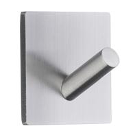 Haak Smedbo Xtra Design Mini Vierkant Zelfklevend Geborsteld RVS Smedbo - thumbnail