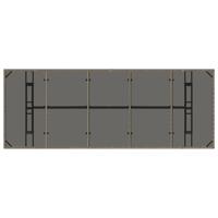Tuintafel met glazen blad 240x90x75 cm poly rattan grijs - thumbnail