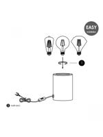 Home sweet home dry tafellamp 10 rond wit - thumbnail