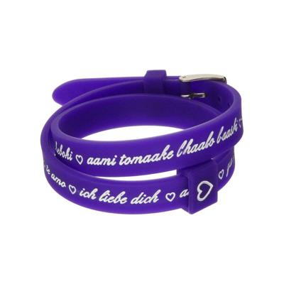 Armband Dames il mezzometro I LOVE YOU SILVER - BRACCIALE IN SILICONE/SILICONE BRACELET Armband Dames il mezzometro I LOVE YOU SILVER - BRACCIALE IN SILICONE/SILICONE BRACELET
