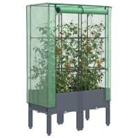 VidaXL Plantenbak verhoogd met kashoes 80x40x140 cm rattanlook - thumbnail