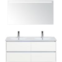 Dante Badmeubelset 120 cm - Wit Hoogglans - Keramische Wastafel Wit Enjoy met Sence Spiegel - thumbnail