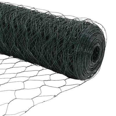 VidaXL Hexagon hek groen 1,4 x 10 m pvc