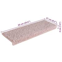 Trapmatten 15 st 65x21x4 cm wit en roze - thumbnail