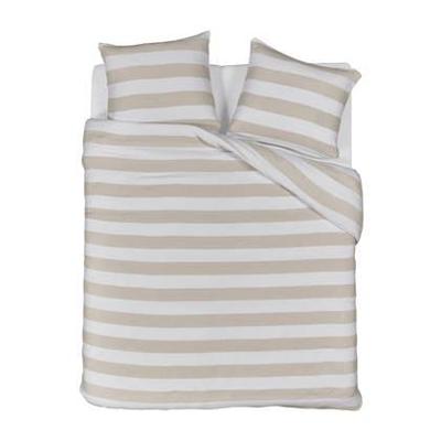 Rivièra Maison Riviera Maison Dekbedovertrek Striped - Zand 200x200/220 cm