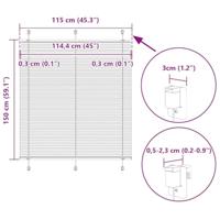Pliss rolgordijn 115x150cm stofbreedte 114,4cm bordeauxrood - thumbnail
