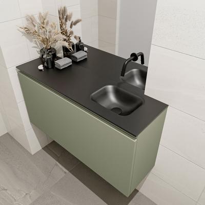 MONDIAZ OLAN 100cm toiletmeubel army. LEX wastafel urban rechts geen kraangat MONDIAZ OLAN 100cm toiletmeubel army. LEX wastafel urban rechts geen kraangat