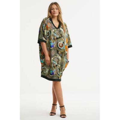 STUDIO jurk Cathrine met all over print multi STUDIO jurk Cathrine met all over print multi