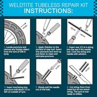 WELDTITE reparatie-assortiment "tubeless repair kit" repair kit tubeless reapir kit - thumbnail
