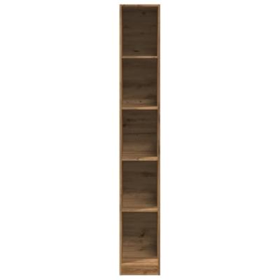 Kledingkast 30x50x200 cm bewerkt hout artisanaal eikenkleur