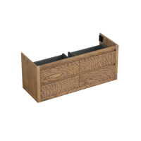 Onderkast Forzalaqua Gela 140x51x60 Cm 4 Softclose Lades Eiken Castle Brown - thumbnail