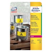 Avery-Zweckform L6103-20 Folie-etiketten 45.7 x 21.2 mm Polyester folie Geel 960 stuk(s) Permanent hechtend Laser (kleur), Laser (zwart/wit), Kopiëren (kleur), - thumbnail