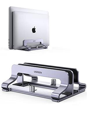 Ugreen Verticale standaard voor 2 apparaten Ugreen LP258 aluminium voor laptop en tablet - zilver