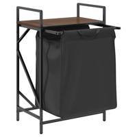 Wasmand 1 vak met plank bruin eikenkleurig - thumbnail