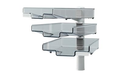 Brievenbak Hansa met 360 graden zwenkarm 3stuks grijs