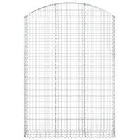 VidaXL Schanskorf gewelfd 150x30x200/220 cm gegalvaniseerd ijzer - thumbnail