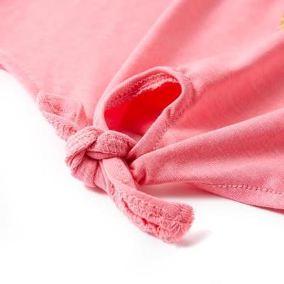 Kindershirt 92 fluorescerend felroze