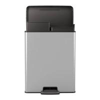 Curver deco bin duo 26l+26l zilver - thumbnail