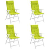 Stoelkussens 4 st hoge rug oxford stof heldergroen - thumbnail
