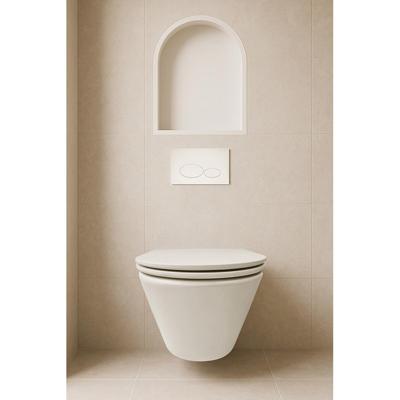 Wiesbaden Demis Inbouwnis - Ovaal - 30x45x10cm - Mat Wit