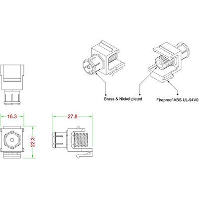 Renkforce RF-KS-FPAL Coax-inbouwmodule Keystone 1 stuk(s)