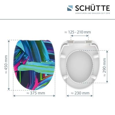 Schutte Duroplast WC-bril NEON PAINT met soft-close
 82191 - thumbnail